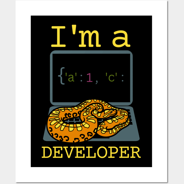 I'm A Python Developer Wall Art by FullOnNostalgia